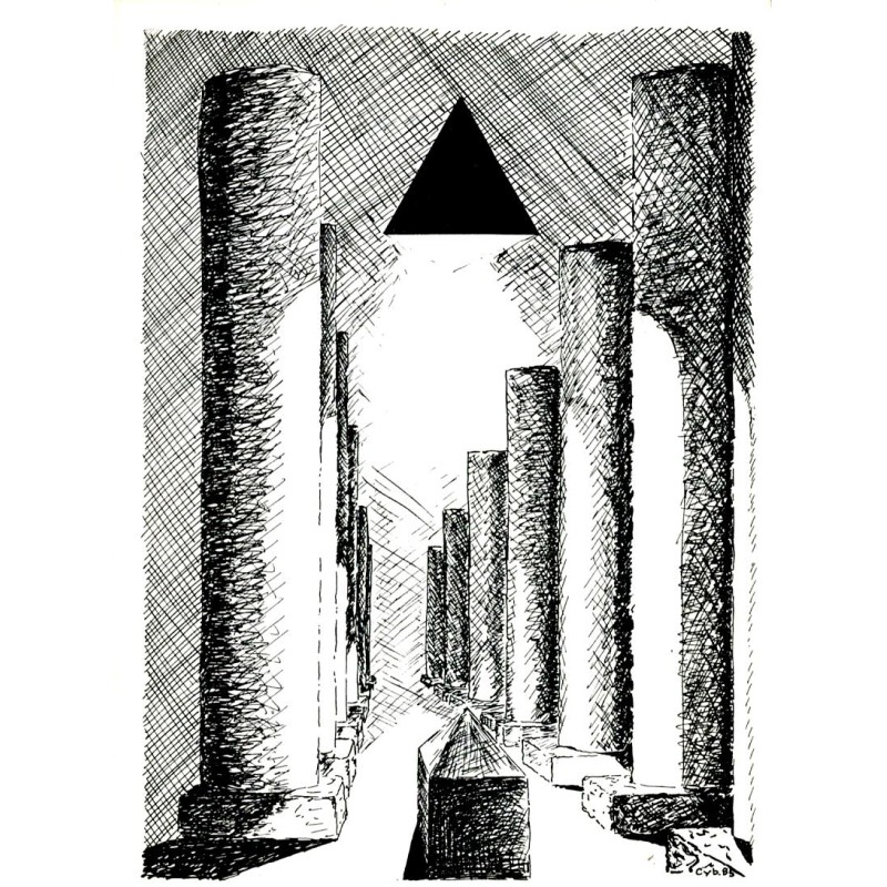 FREEMASONRY - DREAM OF STONE - DRAWING OF CYB