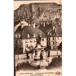 90000 - BELFORT - MONUMENT DES 3 SIEGES - LION ET CHÂTEAU