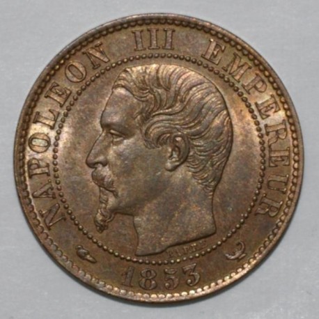 5 CENTIMES 1853 - NAPOLEON III TETE NUE - VISITE BOURSE DE LILLE - TTB