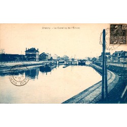 02300 - CHAUNY - DER KANAL VON DER SCHLEUSE AUS GESEHEN