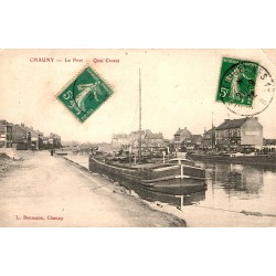 02300 - CHAUNY - DER HAFEN - QUAI CROZAT - 1912