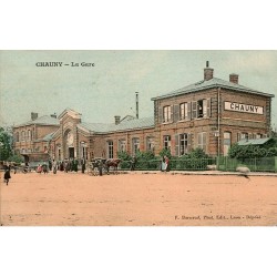 02300 - CHAUNY - LA GARE - 1906