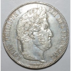 5 FRANCS 1843 W - LOUIS PHILIPPE 1er - Tête laurée - TRES TRES BEAU +