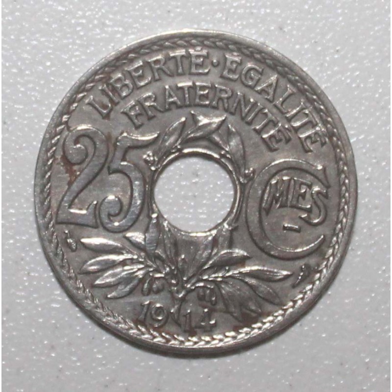 GADOURY 379 - 25 CENTIMES 1914 - TYPE LINDAUER - KM 867