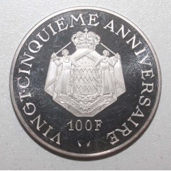 MONACO - 100 FRANCS 1974 - RAINIER III - 25 years of reign