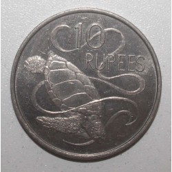 SEYCHELLES - KM 20 - 10 ROUPIES 1974 - Turtle