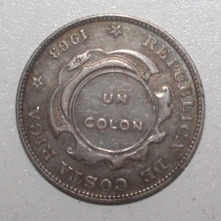 COSTA RICA - KM 164 - 1 COLON 1923 - 1903 Countermarked