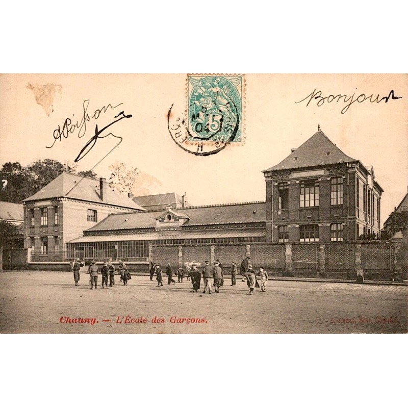 02300 - CHAUNY - THE BOYS' SCHOOL - 1904