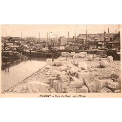 02300 - CHAUNY - VIEW OF THE PORT OVER THE OISE