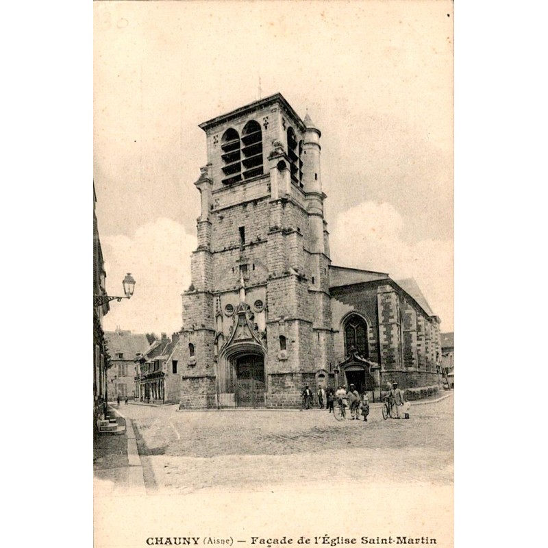 02300 - CHAUNY - FASSADE DER SAINT-MARTIN-KIRCHE