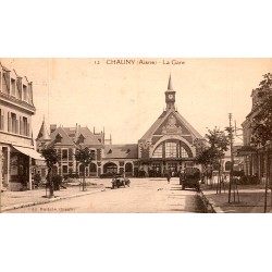 02300 - CHAUNY - LA GARE - 1928