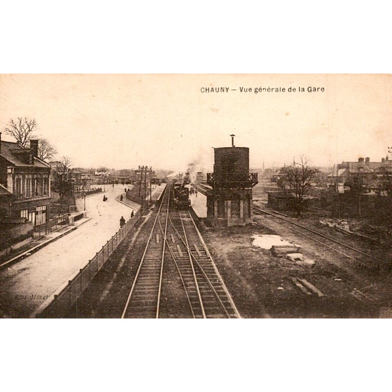 02300 - CHAUNY - VUE GENERALE DE LA GARE