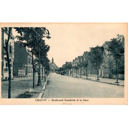 02300 – CHAUNY – BOULEVARD GAMBETTA UND DER BAHNHOF