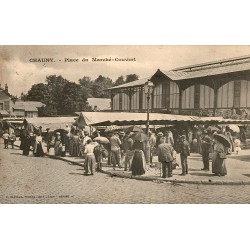 02300 - CHAUNY - COVERED MARKET SQUARE - 1906