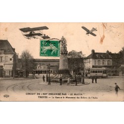 10000 - TROYES - CIRCUIT DE L'EST ORGANISE PAR 'LE MATIN' - LA GARE ET LE MONUMENT DES ENFANTS DE L'AUBE