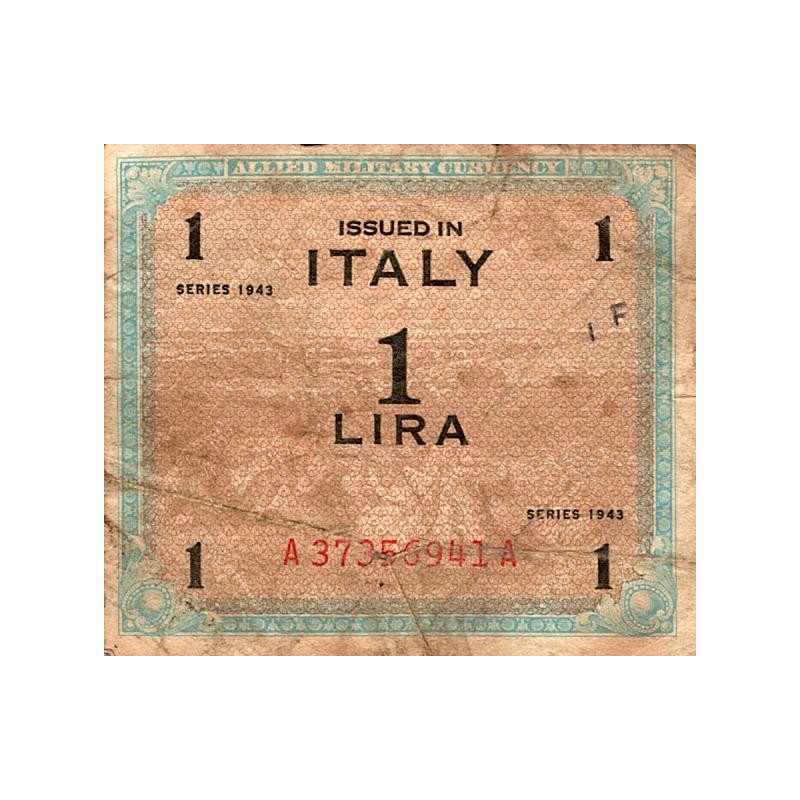 ITALIEN - PICK M 10 a - 1 LIRA - 1943 (mit F) - PREFIX-SUFFIXE AA