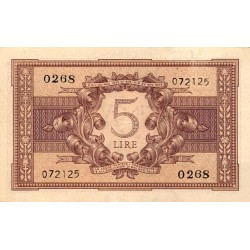 ITALIEN - PICK 31 b - 5 LIRE - 23/11/1944