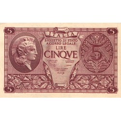 ITALIE - PICK 31 b - 5 LIRE - 23/11/1944