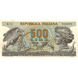 ITALIE - PICK 93 a - 500 LIRE - 20/06/1966