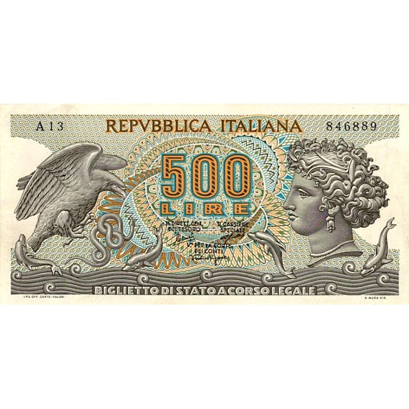 ITALIEN - PICK 93 a - 500 LIRE - 20/06/1966