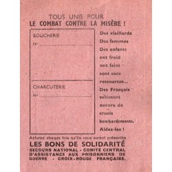 02510 - ETREUX - BON DE SOLIDARITÉ - VIANDE ET CHARCUTERIE - DU 1ER AU 28 FEVRIER 1942