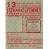 FRANCE - MINISTERE DE LA PRODUCTION INDUSTRIELLE - COUPON D'ACHAT CHAUSSURES - USAGE TRAVAIL FEMMES