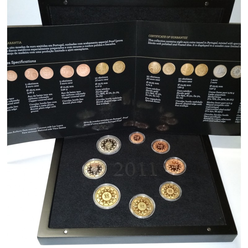 PORTUGAL - COFFRET EURO BELLE EPREUVE 2011 - 8 PIECES