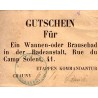 FRANKREICH - 02300 - CHAUNY - DEUTSCHE BESETZUNG - GUTSCHEIN FÜR - 1 DUSCHE - 1915