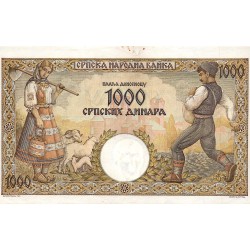 SERBIA - PICK 32 a - 1 000 DINARA - 01/05/1942