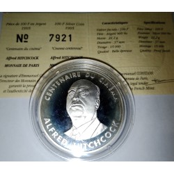 FRANCE - KM 1088 - CENTENARY OF CINEMA - 100 FRANCS 1995 - ALFRED HITCHCOCK