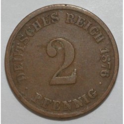 DEUTSCHLAND - KM 2 - 2 PFENNIG 1876 G - Karlsruhe