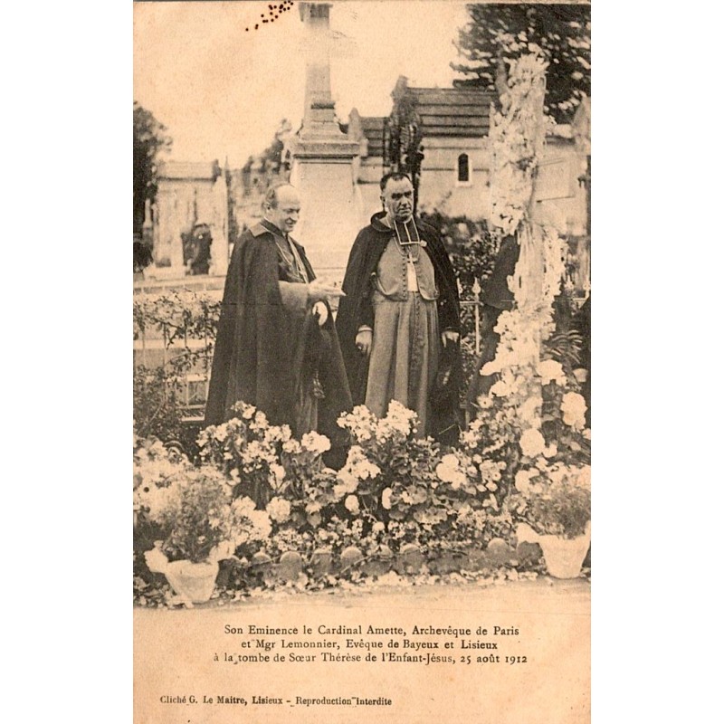 COUNTY 14100 - LISIEUX - CARDINAL AMETTE - Mgr LEMONNIER BISHOP OF BAYEUX AND LISIEUX