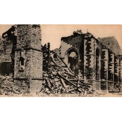 COUNTY 02300 - CHAUNY - NOTRE-DAME CHURCH AFTER THE GERMAN RETREAT - APRIL 1917