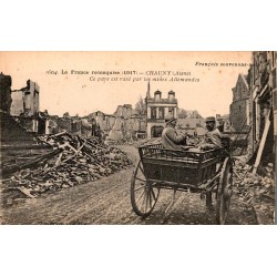 02300 - CHAUNY - THIS COUNTRY IS RAZED BY GERMAN MINES - 1917