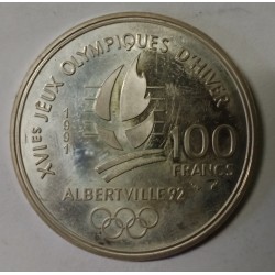 FRANCE - 100 FRANCS 1990 - CROSS-COUNTRY SKIING - Winter Olympics - Albertville 92