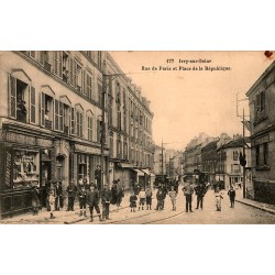 94205 - IVRY SUR SEINE - RUE DE PARIS ET PLACE DE LA REPUBLIQUE - 1918