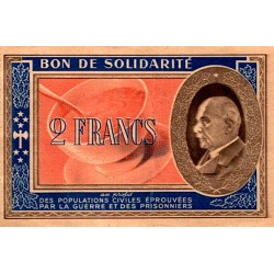 BON DE SOLIDARITÉ - 2 FRANCS 1941-1944 - TYPE PÉTAIN