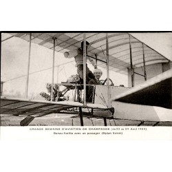 COUNTY 51100 - REIMS - GREAT AVIATION WEEK - AUGUST 22 TO 29, 1909 - BUNAU-VARILLA - NEIGHBORHOOD BIPLANE