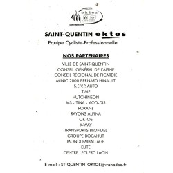 02100 - SAINT-QUENTIN - EQUIPE CYCLISTE PROFESSIONNELLE OKTOS