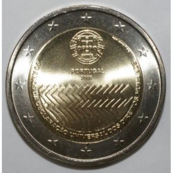 PORTUGAL - 2 EURO 2008 - 60ème ANNIVERSAIRE DES DROITS DE L'HOMME