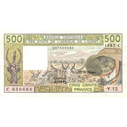 WEST AFRICAN STATES - BURKINA FASO - PICK 306 C. i - 500 FRANCS 1985 - B C E A O - TTB PLUS