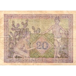 ALGERIA - PICK 92a - 20 FRANCS - 29/04/1943 - TTB