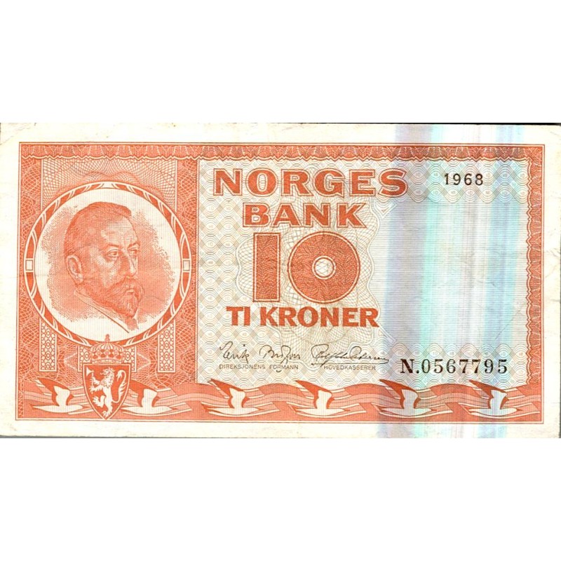 NORVEGE - PICK 31 d - 10 kroner - 1968 - TTB PLUS