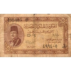 Ägypten - PICK 165 a - 5 PIASTRES - L.1940 (ND 1945-1952) - TB