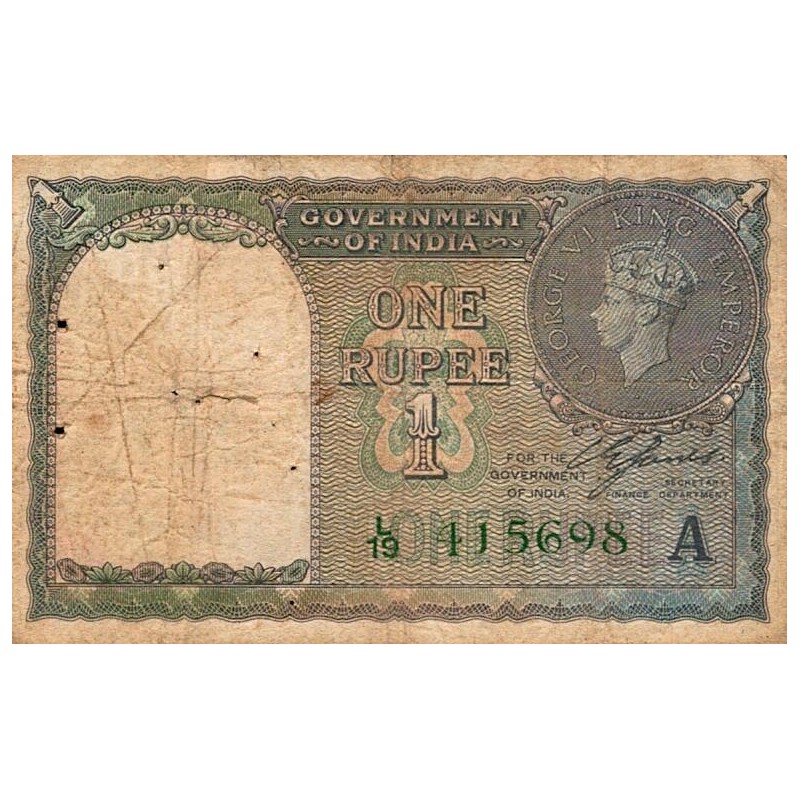 INDE - PICK 25 c - 1 RUPEE - 1940 - TB