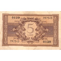 ITALY - PICK 31 a - 5 LIRE - 23/11/1944 - TTB