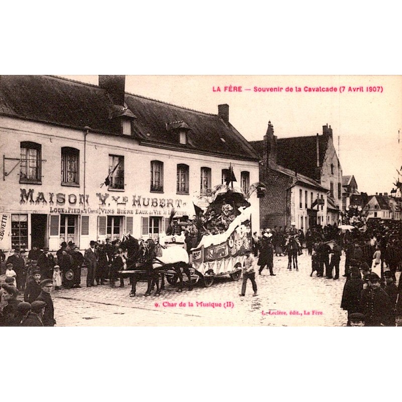 KOMITAT 02800 – LA FERE – SOUVENIR DER KAVALKADE – MUSIKKARTE – 7. APRIL 1907