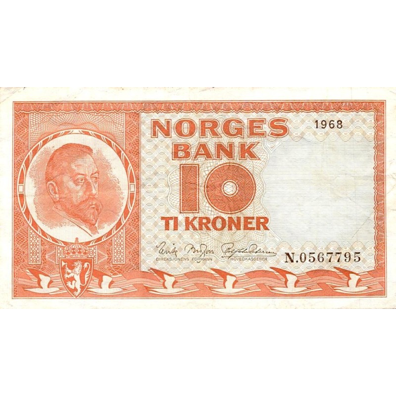 MAROKKO - NORWEGEN - PICK 31 D - 10 Kronen - 1968 - TTB PLUS