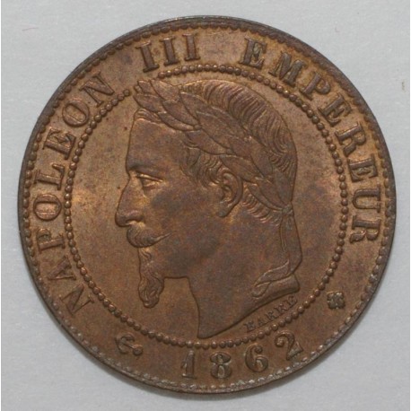 GADOURY 87 - 1 CENTIME 1862 - Grand BB - Strasbourg TYPE NAPOLEON III