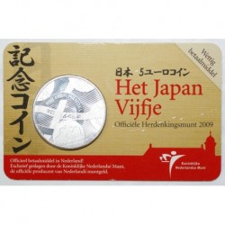 NETHERLANDS - 5 EURO 2009 - 400 YEARS OF TRADE WITH JAPAN - COINCARD